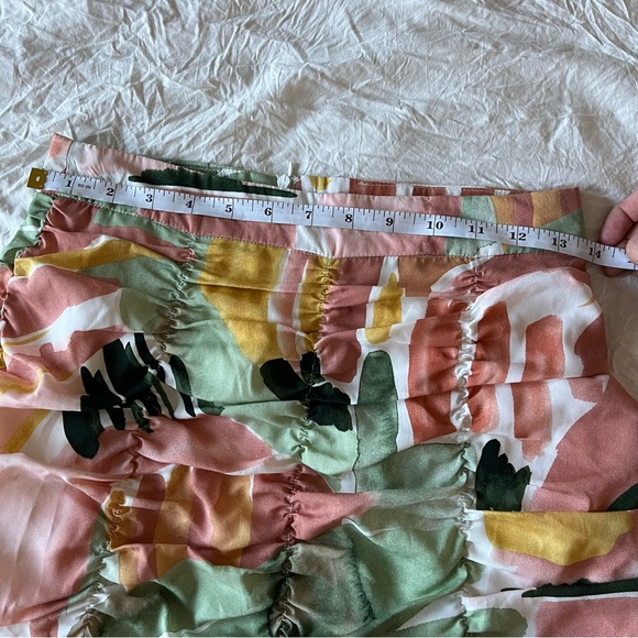 Pink Ripple Small Colorful Spring Summer Skirt Set Two Piece - Picture 8 of 11